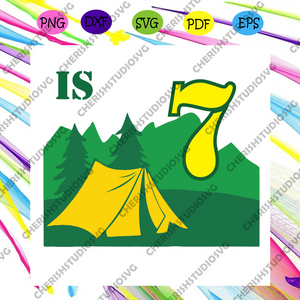 Download Kids 7th Birthday Boys Camping Summer 7 Year Old Svg Birthday Svg Ca Cherishsvgstudio