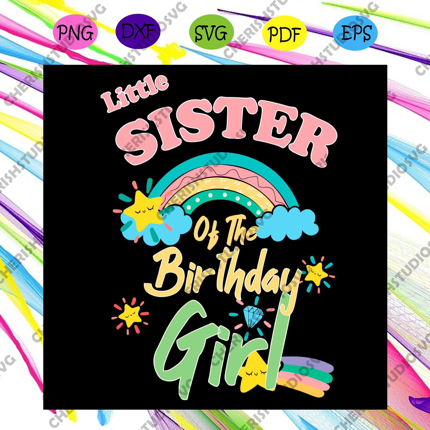 Download Little Sister Of The Birthday Girl Svg Birthday Svg Little Sister Sv Cherishsvgstudio