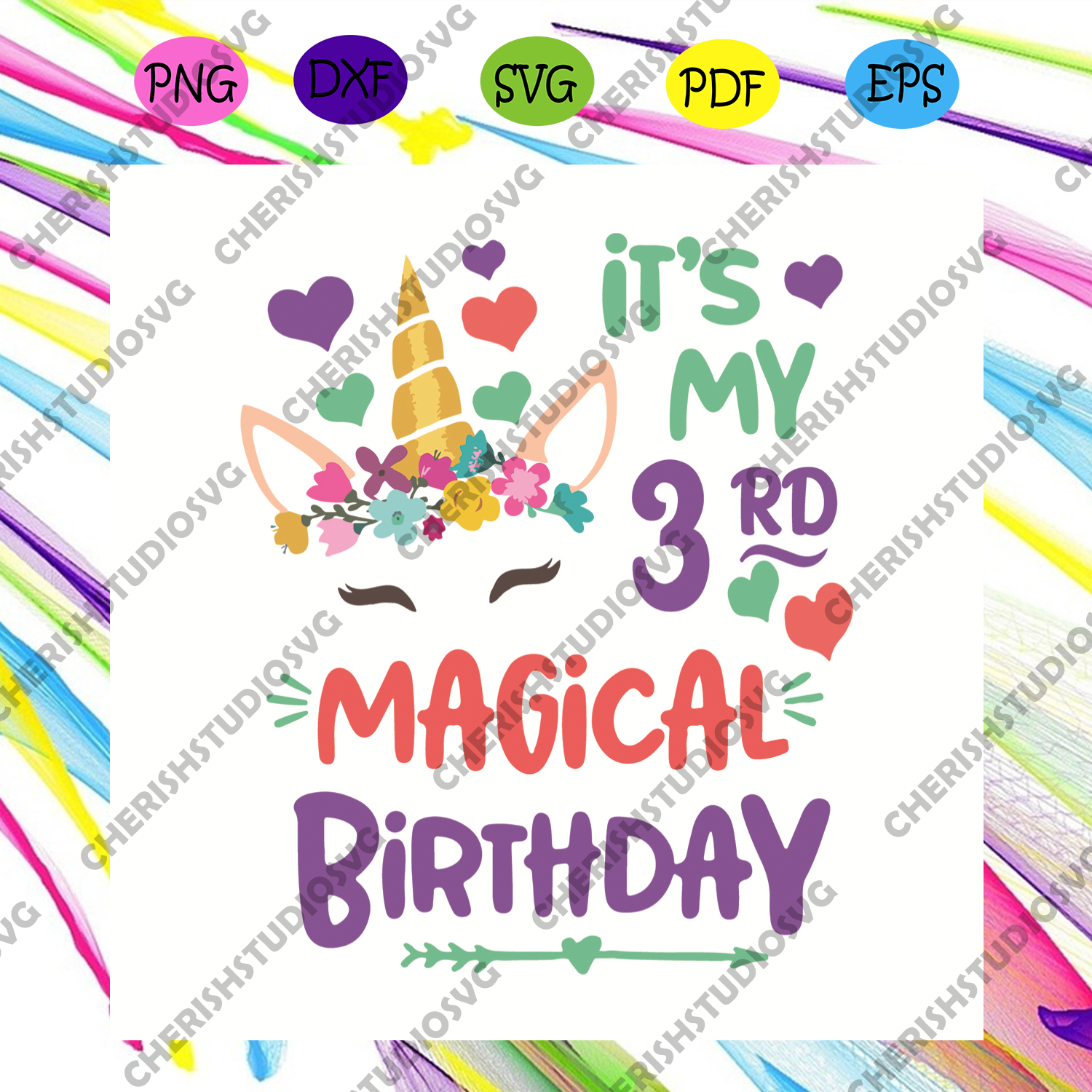 Download Its My 3rd Magical Birthday Svg Birthday Svg Unicorn Svg 3rd Birthd Cherishsvgstudio