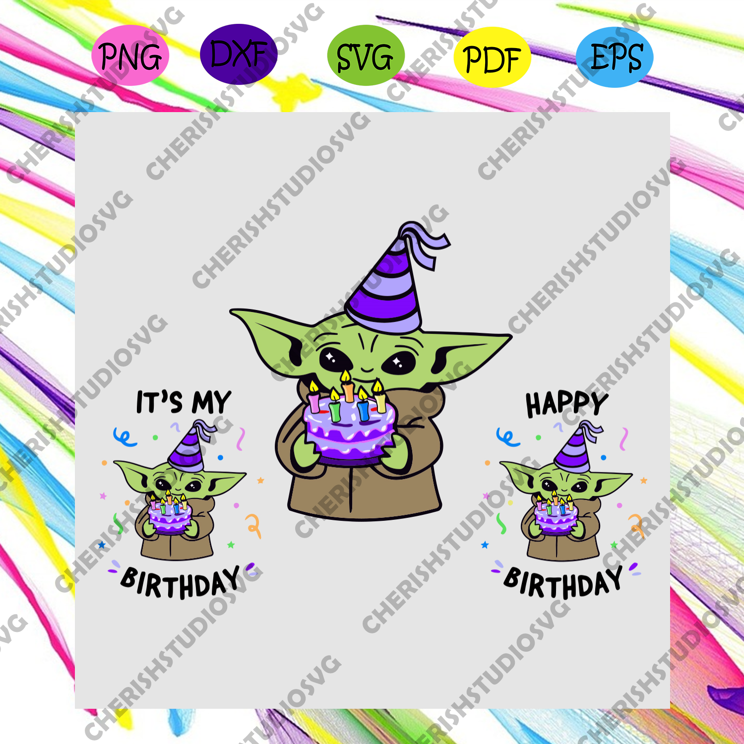 Free Free 214 Baby Yoda Svg Birthday SVG PNG EPS DXF File