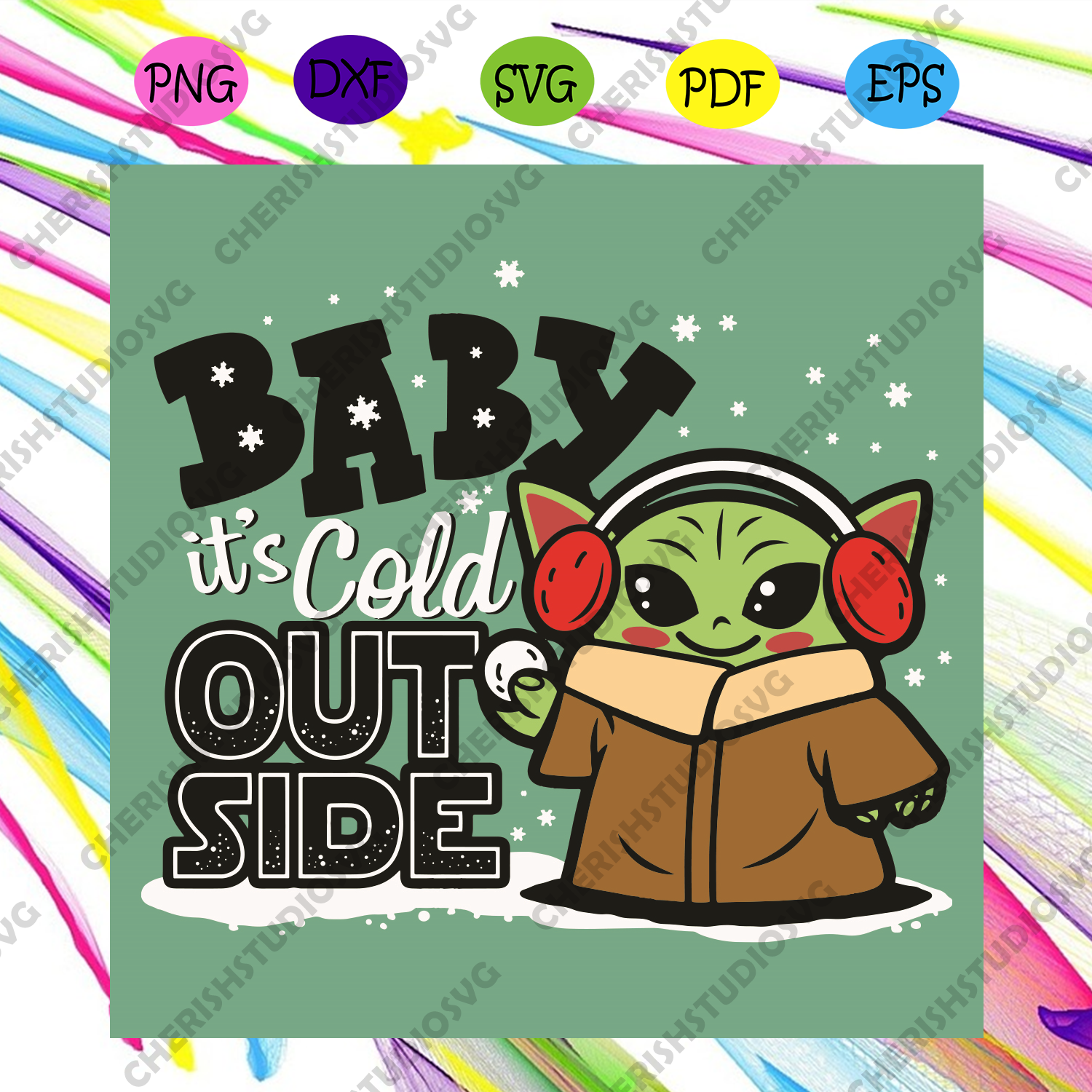 Download Baby It Is Cold Outside Svg Christmas Svg Baby Yoda Svg Snow Svg C Cherishsvgstudio