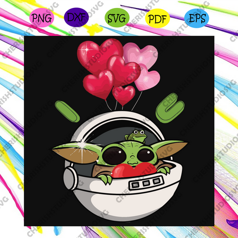 Free Free 134 Svg Baby Yoda Holding Mickey Balloon SVG PNG EPS DXF File