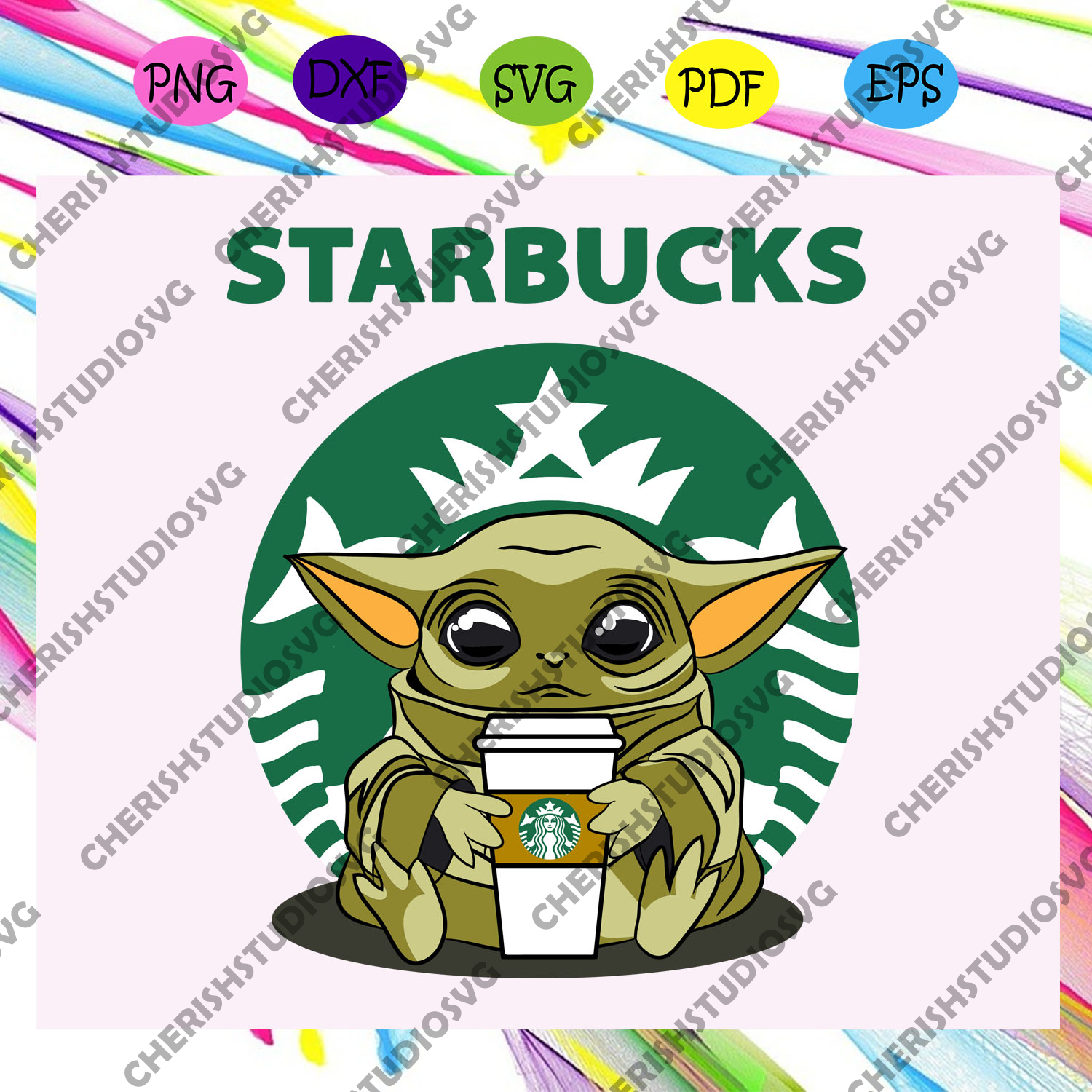 Download Baby Yoda Starbucks Baby Yoda Yoda Svg Clip Art Yoda Baby Yoda Cri Cherishsvgstudio