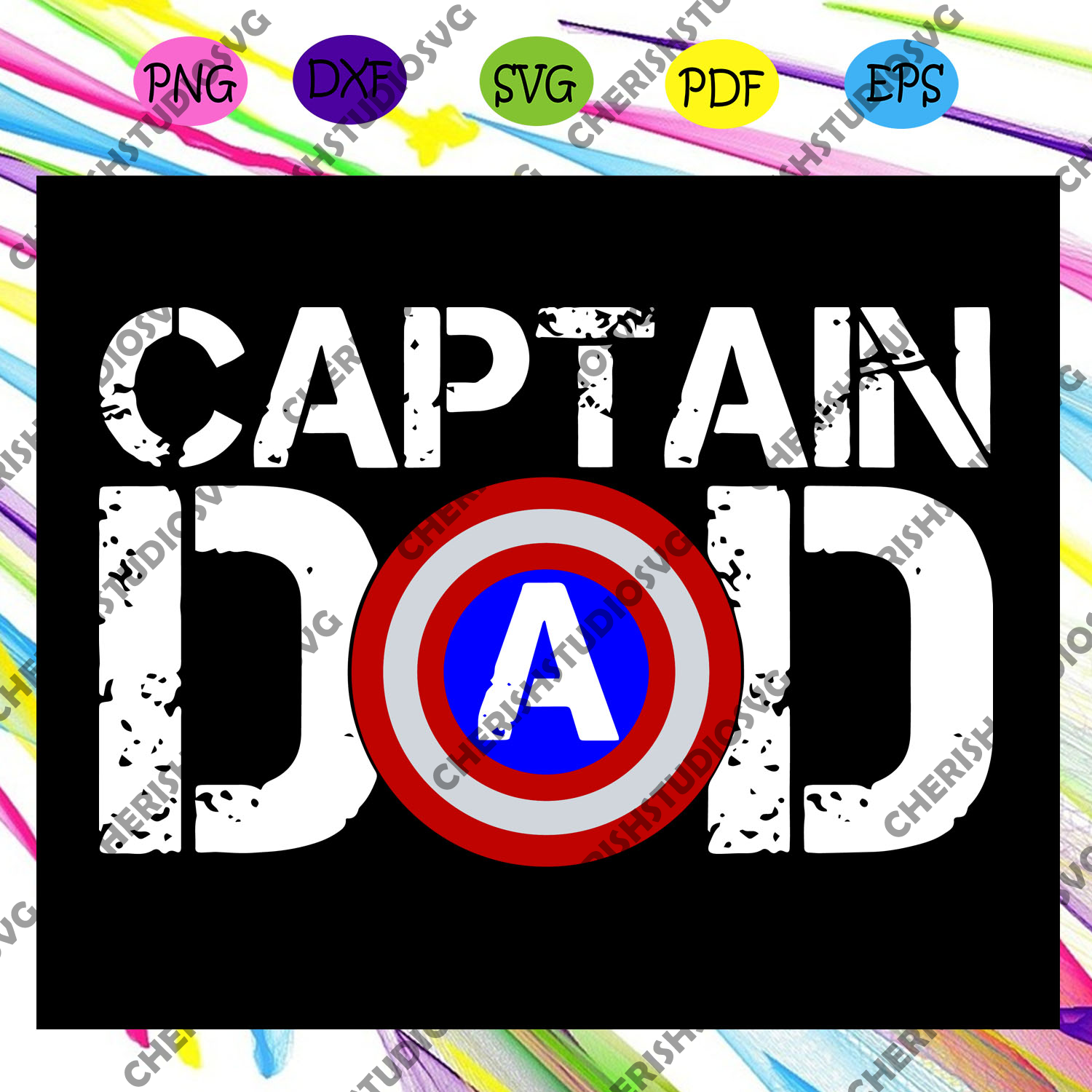 Download Captain Dad Svg Super Dad Superhero Dad Shirt Svg Father Days Svg Cherishsvgstudio