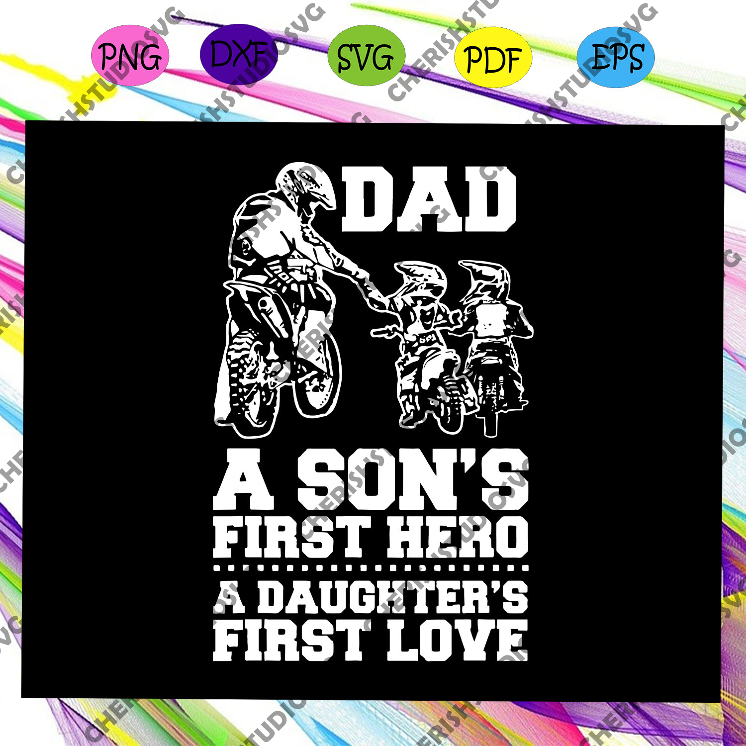 Download Dad A Son S First Hero A Daughter S First Love Svg Fathers Day Svg C Cherishsvgstudio