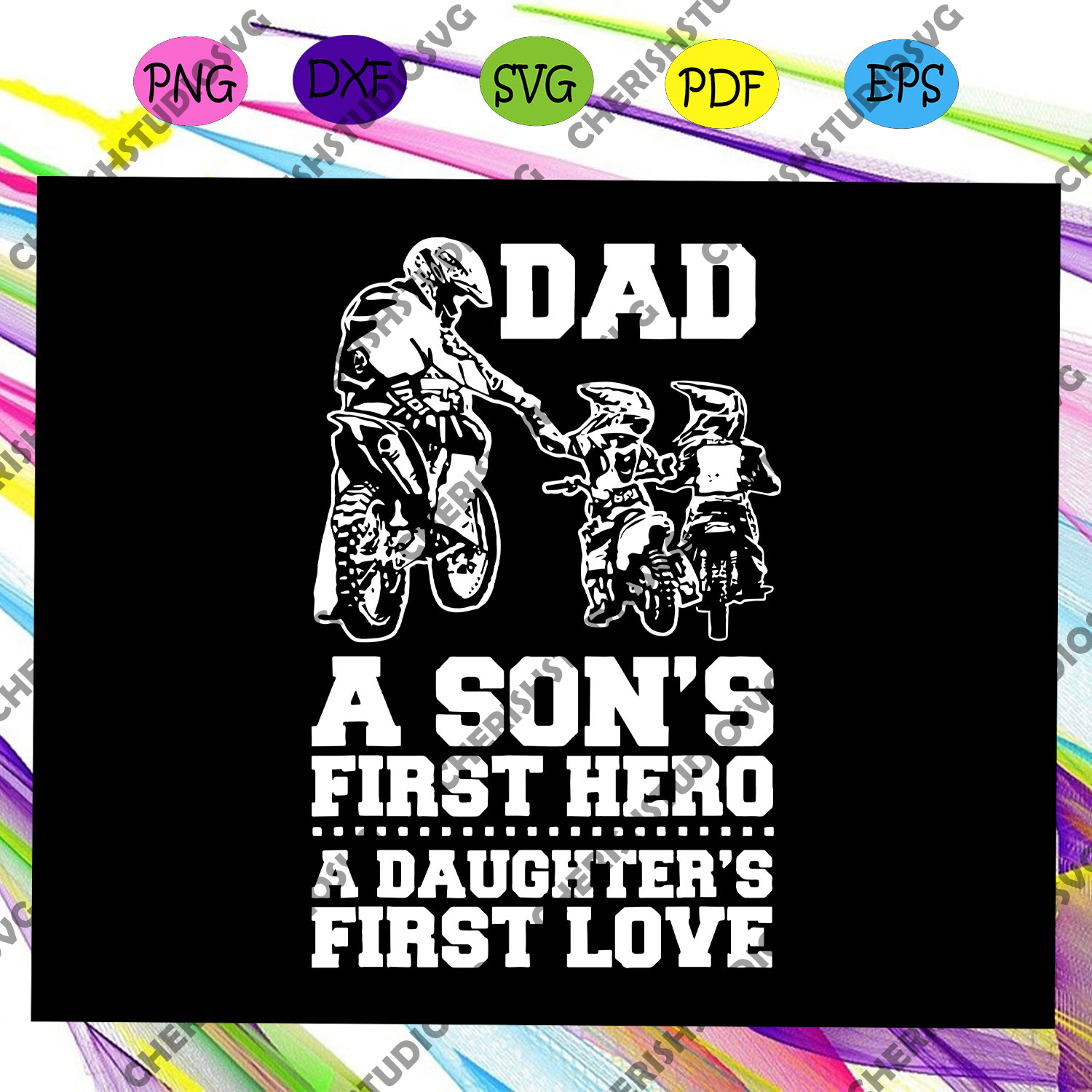 Free Free 93 Dad And Son Dirt Bike Svg SVG PNG EPS DXF File