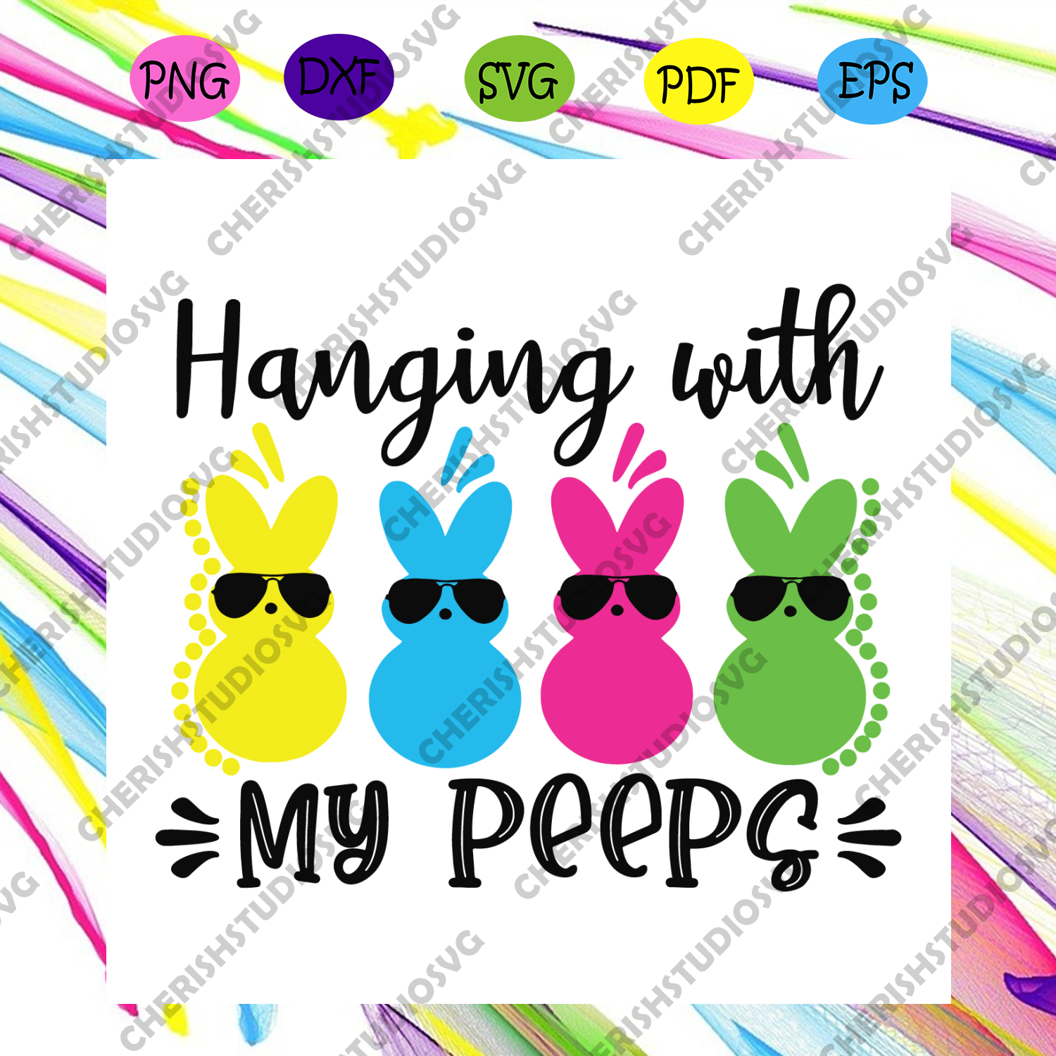 Download Hanging With My Peeps Svg Easter Svg Peeps Svg Easter Peep Svg Hap Cherishsvgstudio