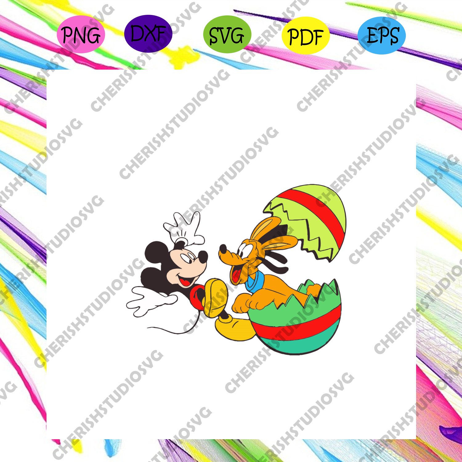 Download Mickey And Pluto Dog Happy Easter Day Svg Easter Day Svg Easter Disn Cherishsvgstudio