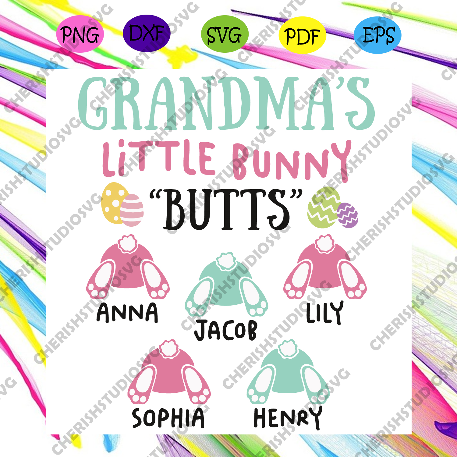 Download Grandmas Little Bunny Butts Svg Easter Svg Easter Grandma Svg Grand Cherishsvgstudio