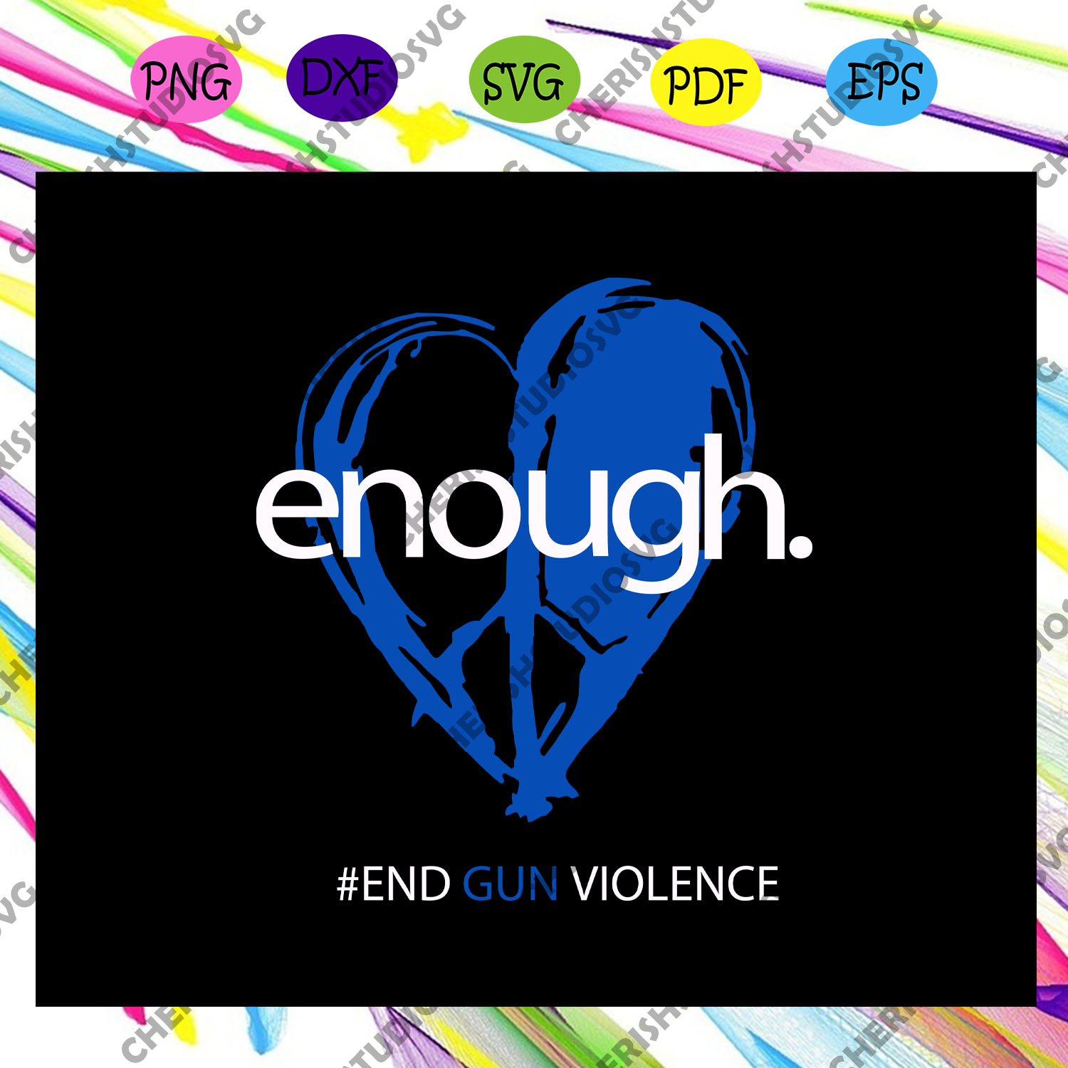 Download Enough End Gun Violence Peace Love Symbol Anti Gun Shirt Gun Cont Cherishsvgstudio