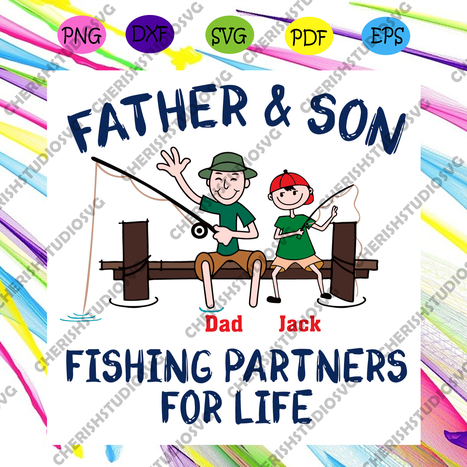 Download Father And Son Fishing Partners For Life Svg Fathers Day Svg Son Svg Cherishsvgstudio