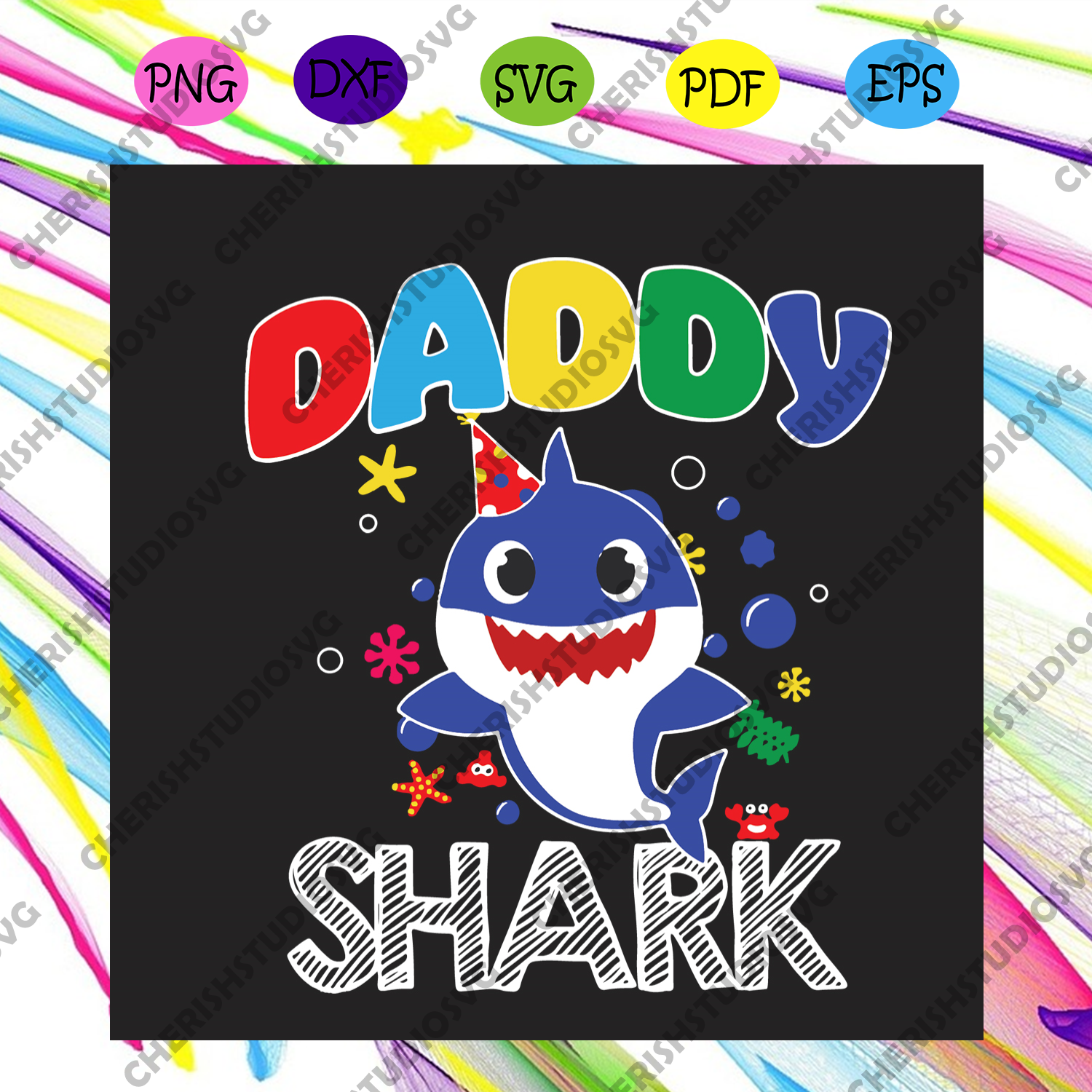 Download Daddy Shark Svg Fathers Day Svg Daddy Svg Shark Svg Lovely Shark S Cherishsvgstudio