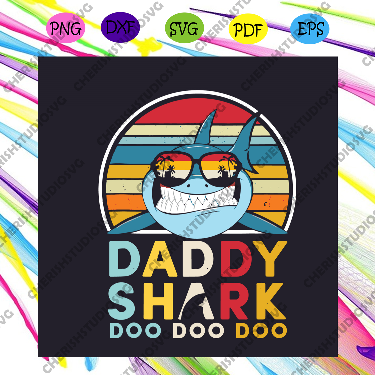 Free Free 255 Daddy Shark Svg Black And White SVG PNG EPS DXF File