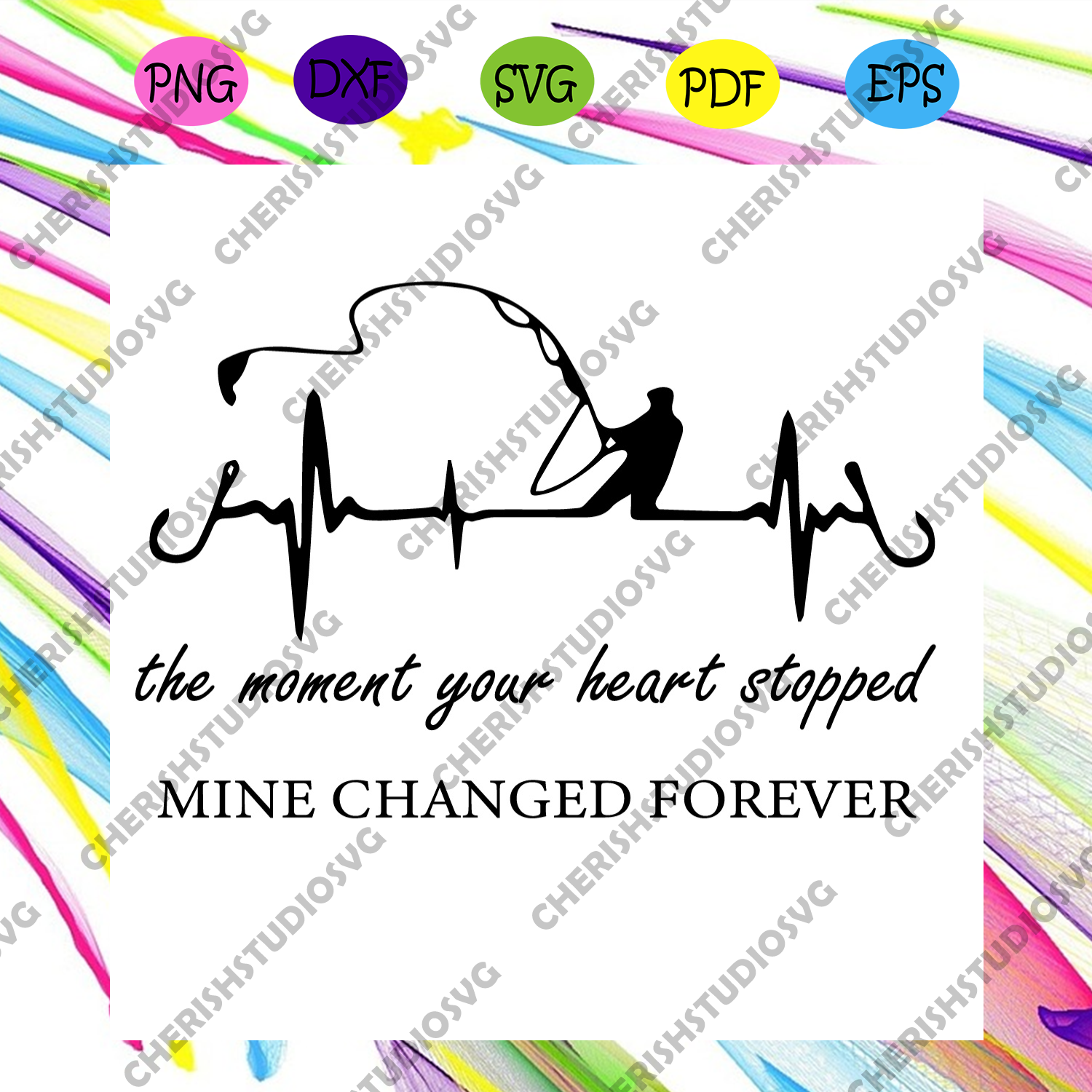 The Moment Your Heart Stopped Mine Changed Forever Svg, Fathers Day Svg