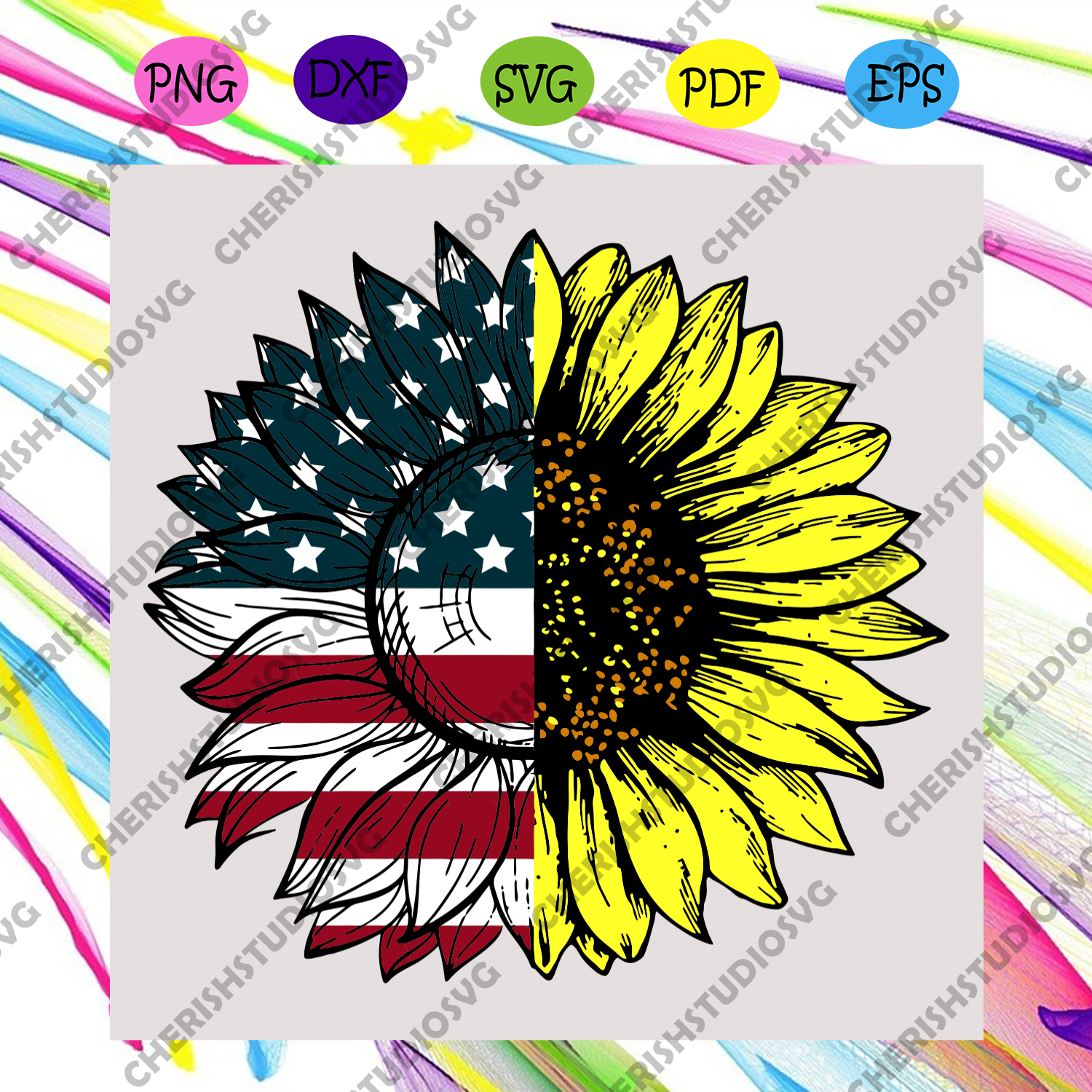 Free Free Sunflower American Flag Svg 248 SVG PNG EPS DXF File