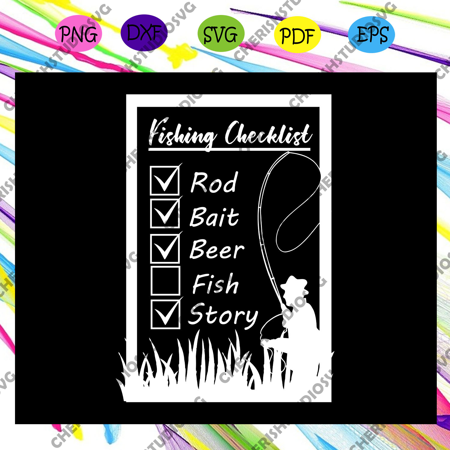 Download Fishing Checklist Svg Check List Svg Fishing Girl Svg Fishing Svg F Cherishsvgstudio