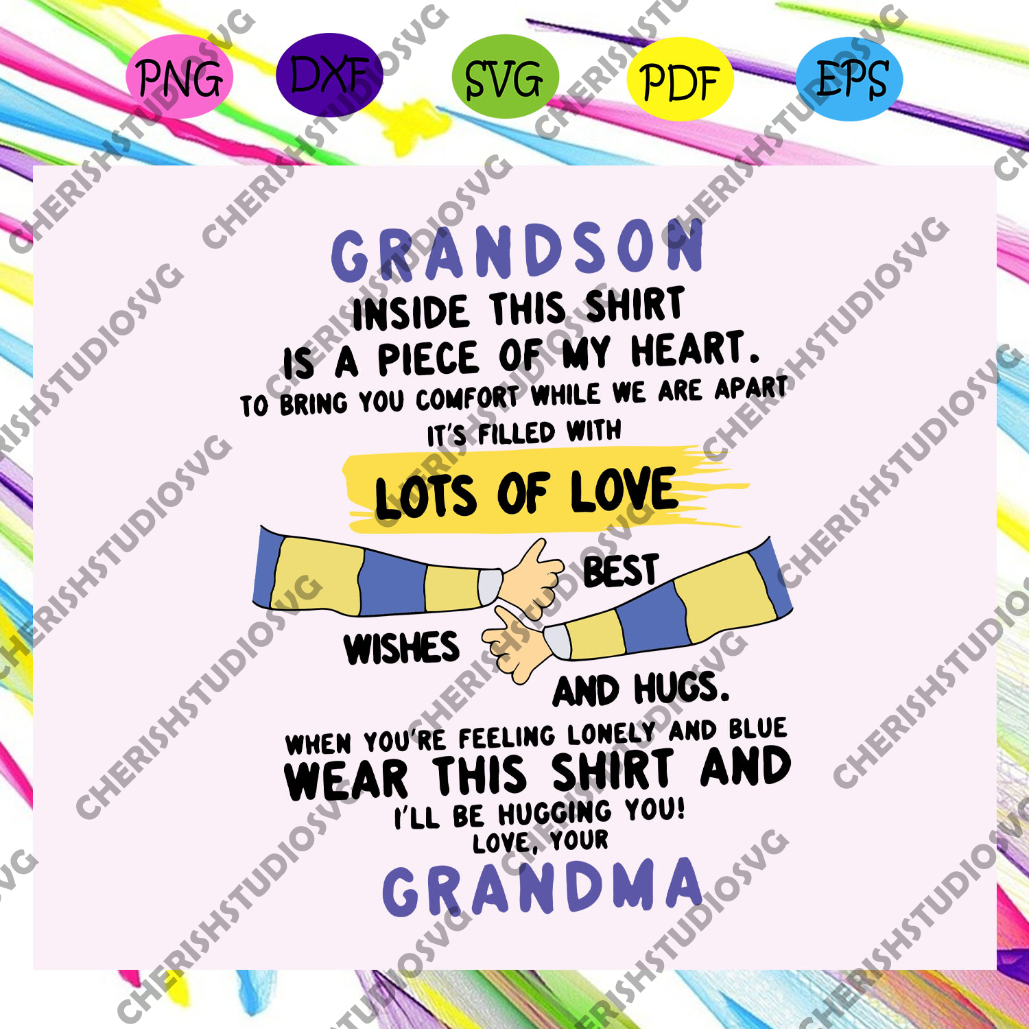 Download Grandson Inside This Shirt Svg Grandma Svg Mothers Day Svg Fathers Cherishsvgstudio