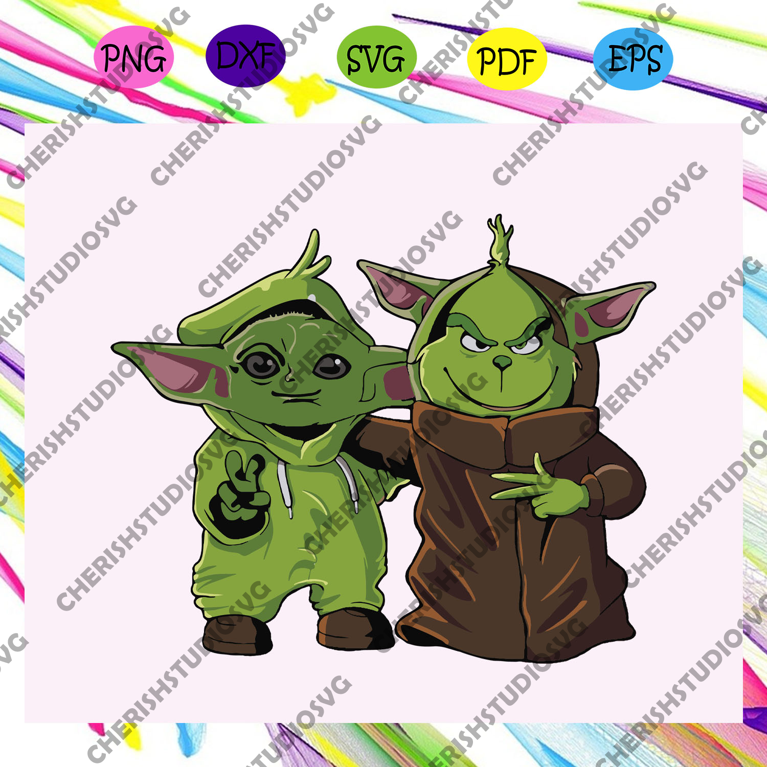 Download Grinch With The Child Baby Yoda Baby Yoda Svg Yoda Svg Grinch Svg Cherishsvgstudio