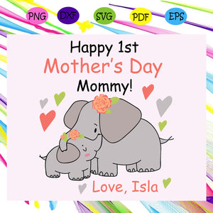 Download Happy 1st Mothers Day Mothers Day Gift Trendy Mom Trending Svg File Cherishsvgstudio