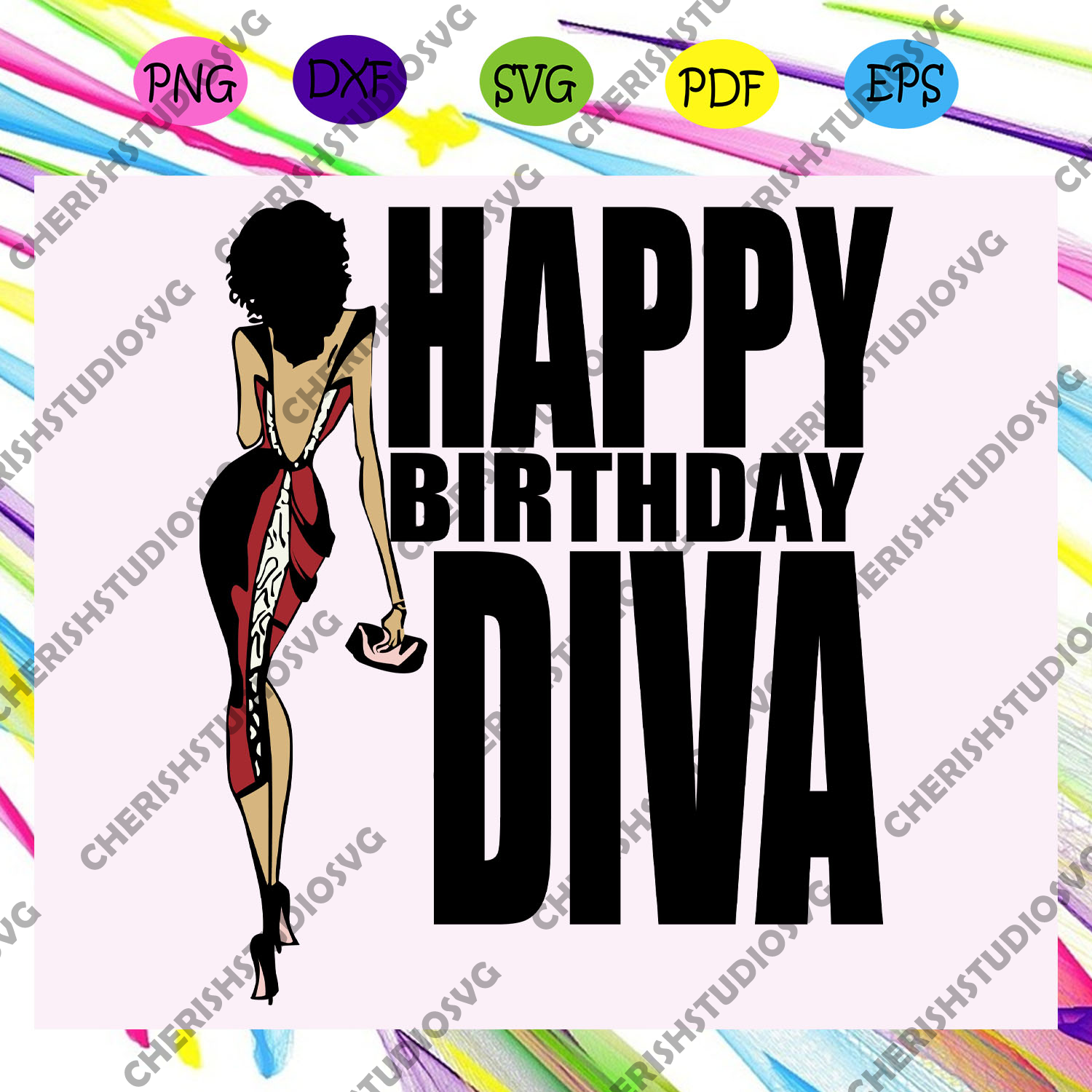 Download Happy Birthday Diva Black Girl Black Girl Svg Black Girl Shirt Bla Cherishsvgstudio