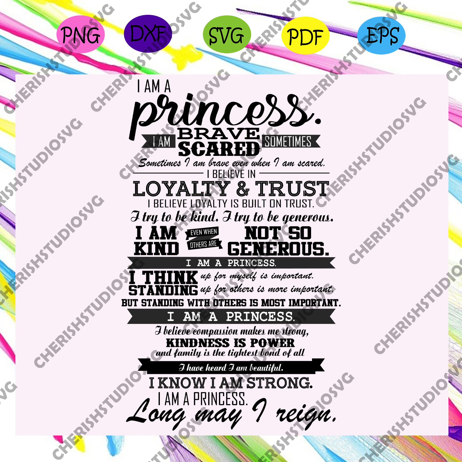 I Am A Princess Princess Disney Princess Princess Gift Princess Sh Cherishsvgstudio
