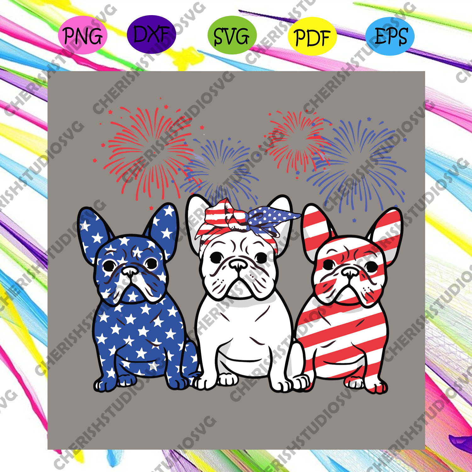 Download French Bulldog American Flag Svg Independence Svg French Bulldog Svg Cherishsvgstudio