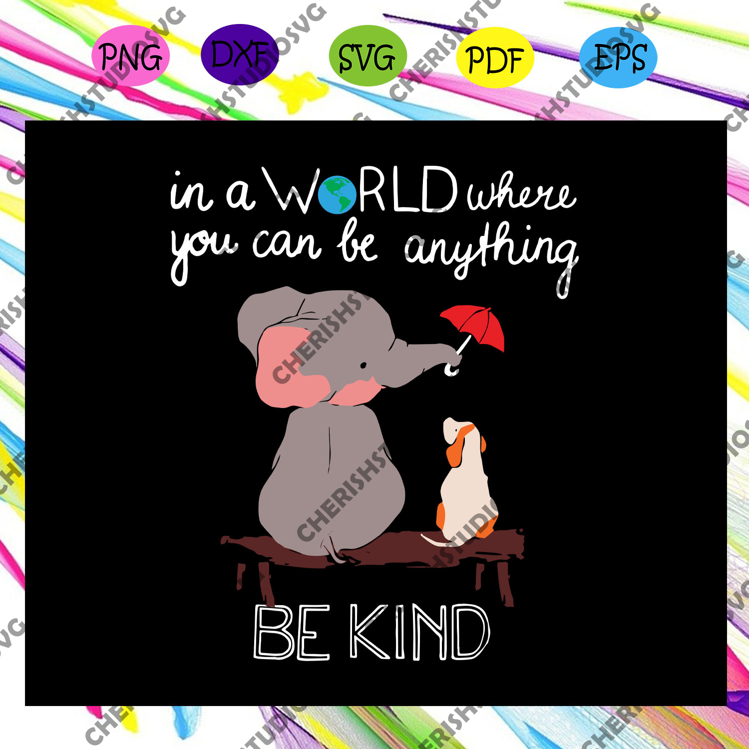 Download In A World Where You Can Be Anything Svg Elephant Svg Autism Svg Au Cherishsvgstudio
