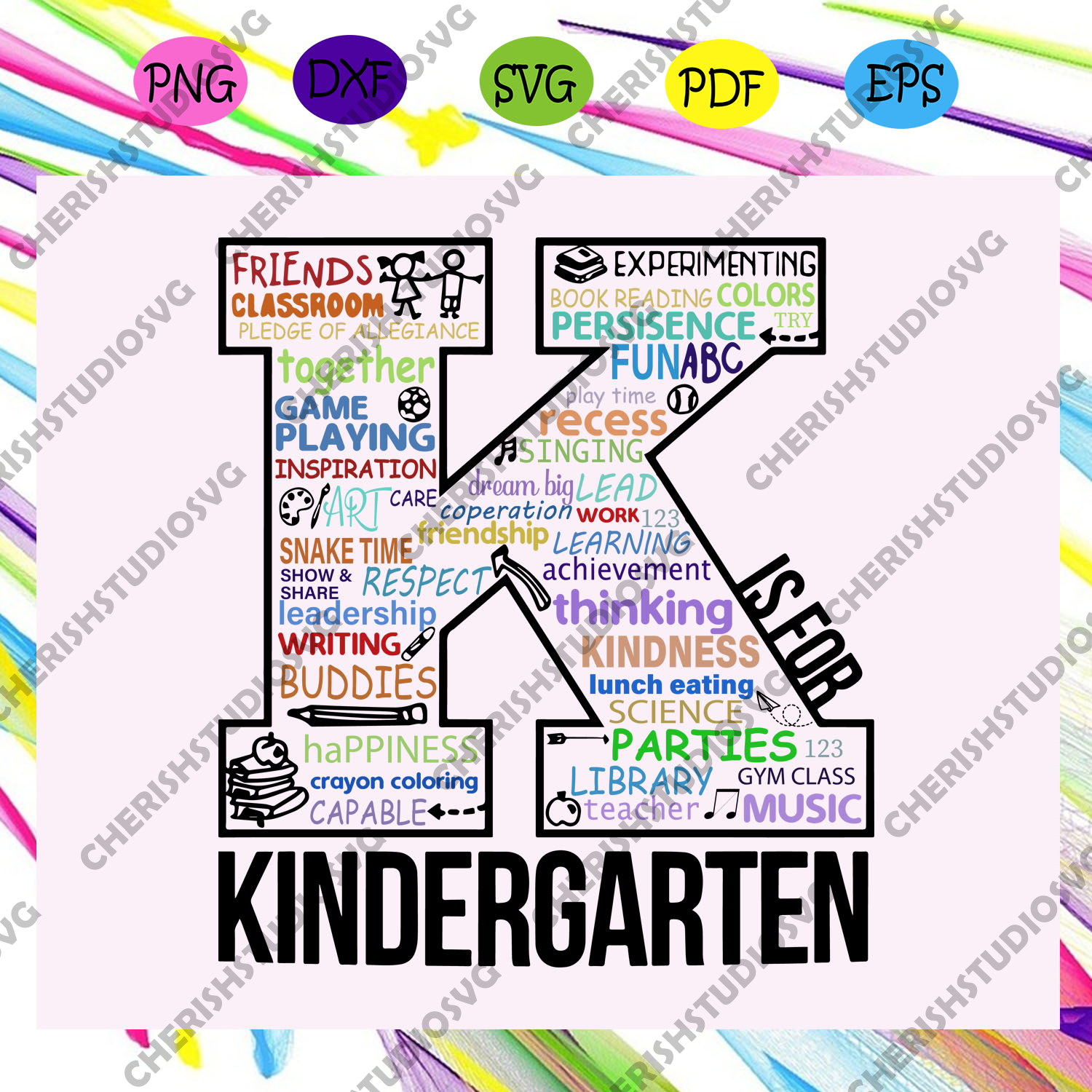 Download K Is For Kindergarten First Day Of School Kindergarten Svg Kinderga Cherishsvgstudio