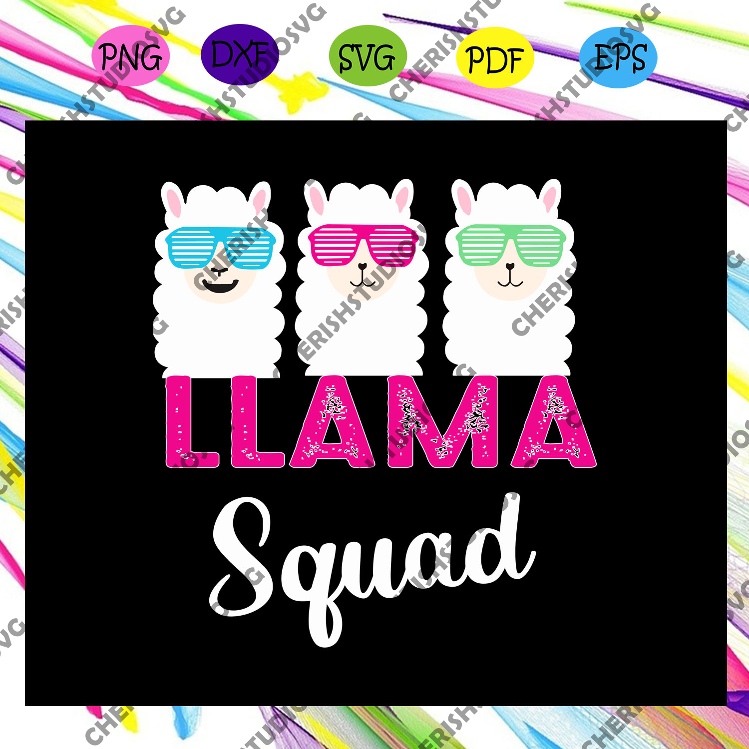 Download Llama Squad Llama Svg Llama Gift Llama Llama Party Llama Birthday Cherishsvgstudio