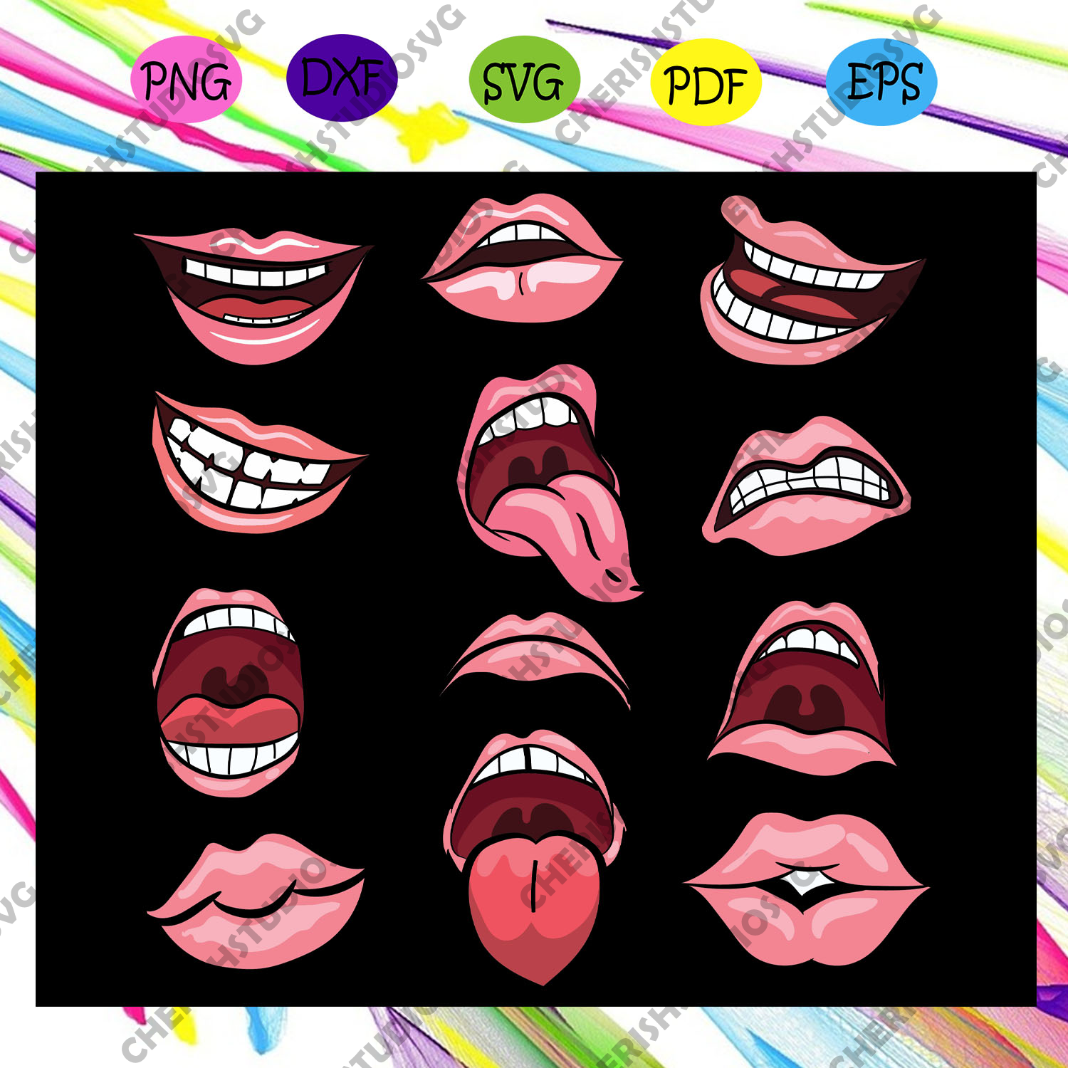 Download Lips Svg Bundle Lips Clipart Bundle Biting Lips Svg Dripping Lips S Cherishsvgstudio