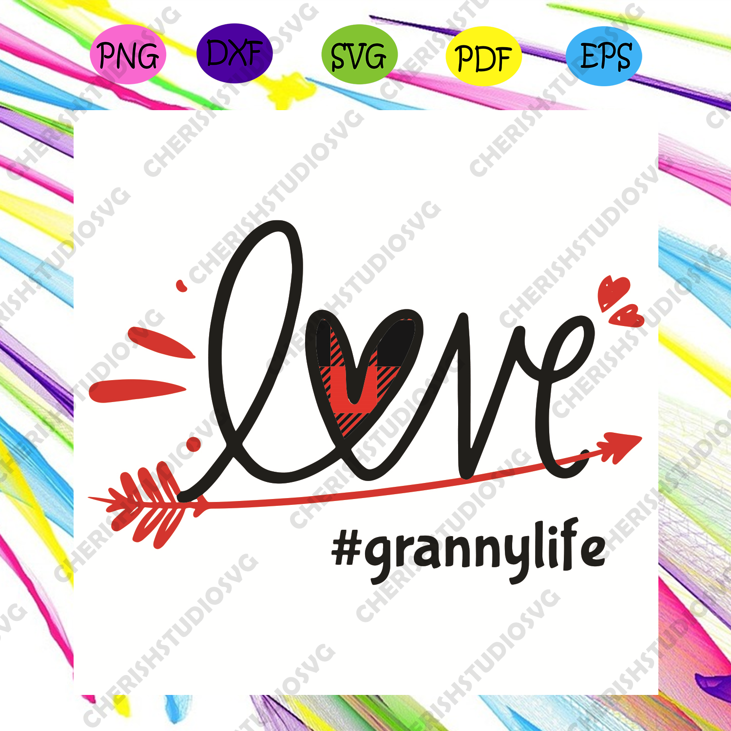 Love Granny Life Svg Trending Svg Love Grandma Svg Grandmother Svg Cherishsvgstudio