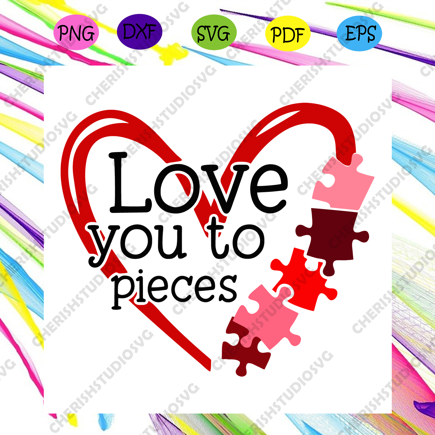 Download Love You To Pieces Svg Valentine Svg Love You To Pieces Svg Love Qu Cherishsvgstudio