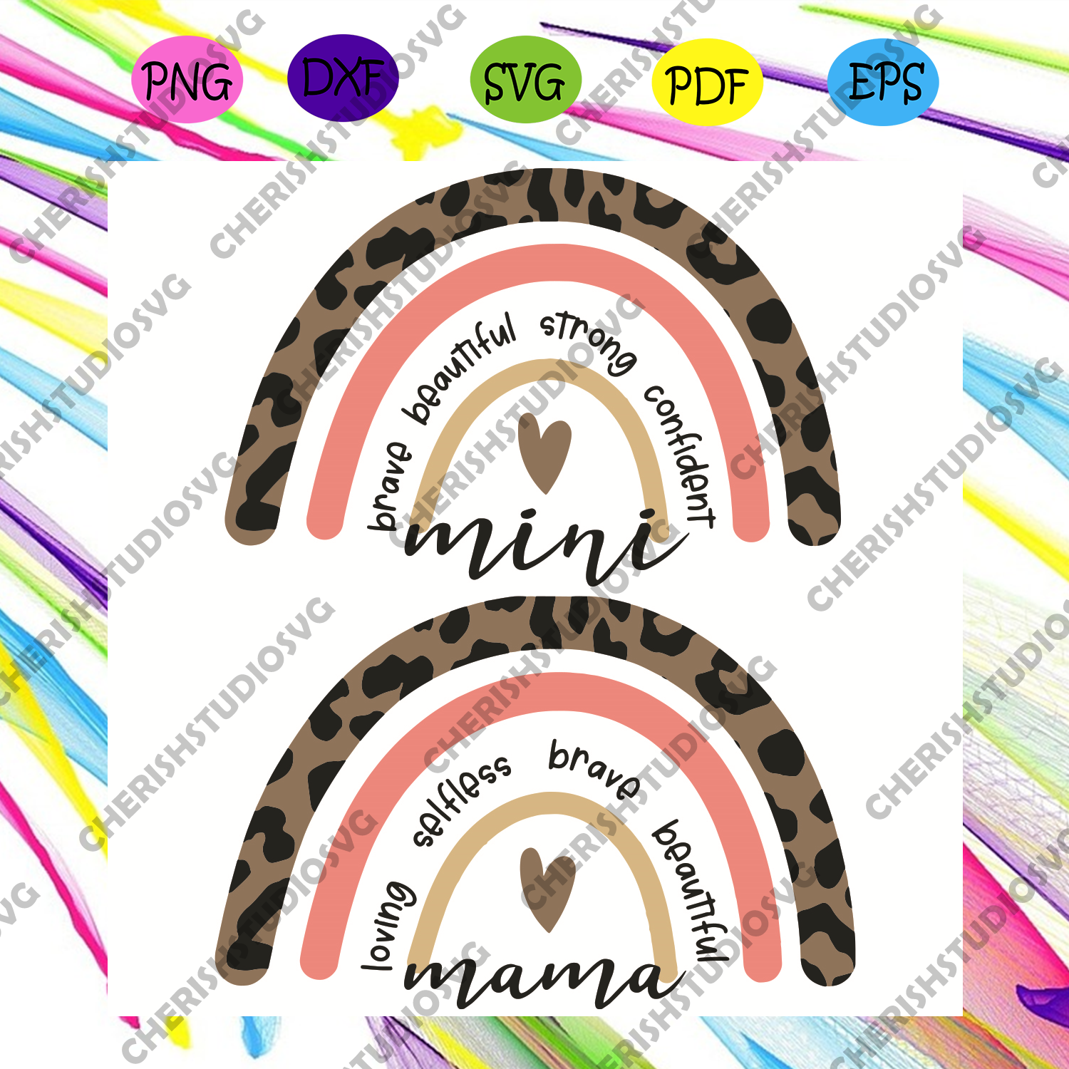 Download Rainbow Mama Mini Svg Mothers Day Svg Mom Svg Mini Svg Rainbow Svg Cherishsvgstudio