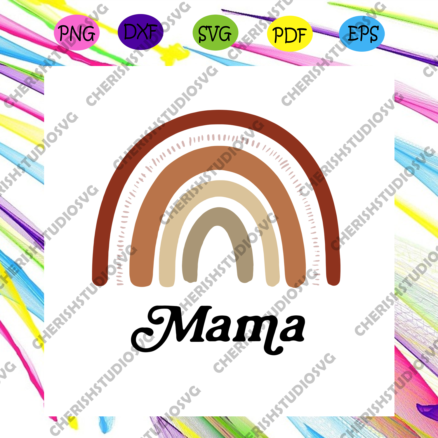 Download Mama Boho Rainbow Rustic Bohemian Mom Pregnancy Svg Mothers Day Svg Cherishsvgstudio
