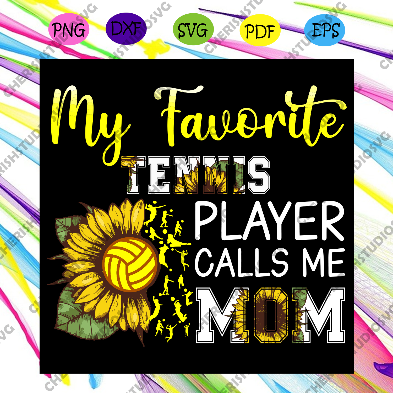 Download My Favorite Tennis Player Calls Me Mom Svg Mothers Day Svg Tennis Sv Cherishsvgstudio