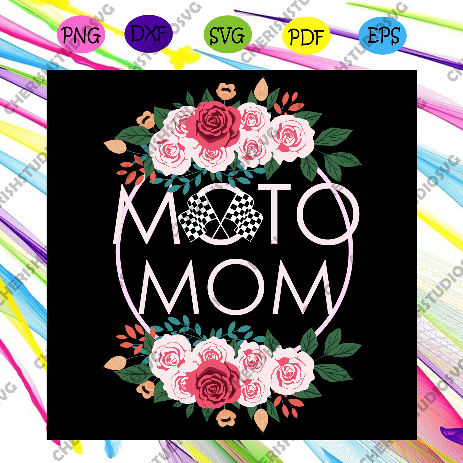 Download Floral Moto Mom Svg Mothers Day Svg Moto Mom Svg Moto Svg Mom Svg Cherishsvgstudio