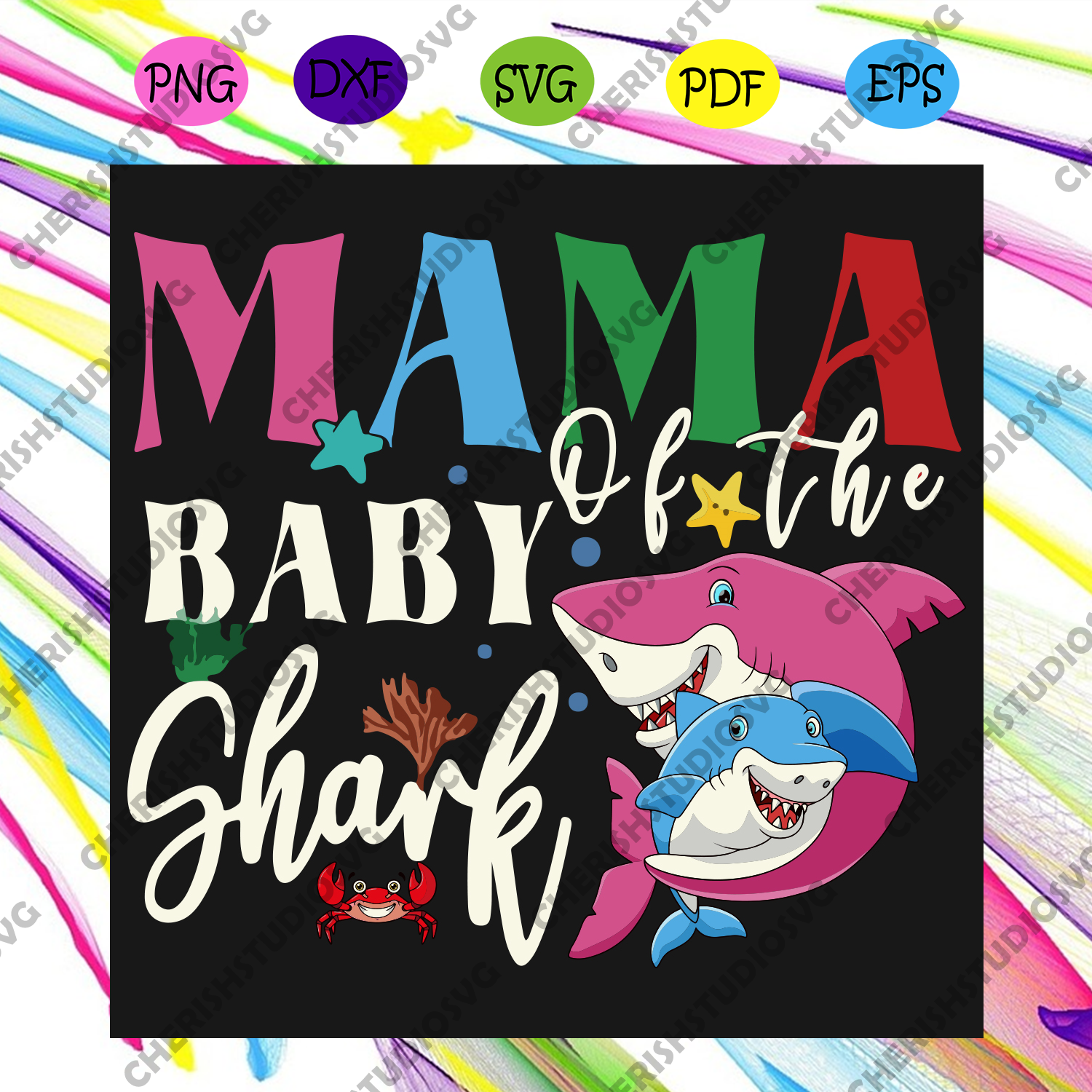 Download Mama Of The Baby Shark Mothers Day Cute Family Svg Mothers Day Svg M Cherishsvgstudio