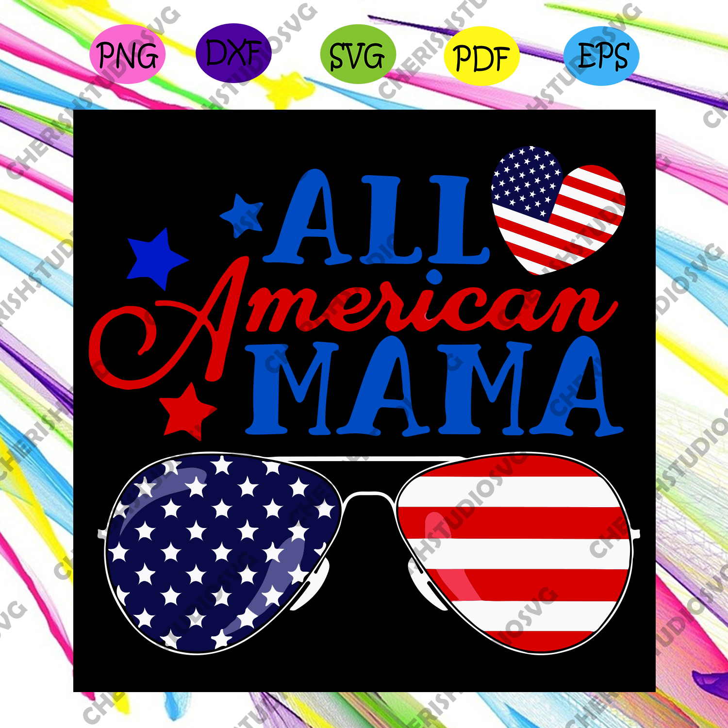 Download All American Mama Svg Mothers Day Svg Mom Svg American Mama Svg Am Cherishsvgstudio