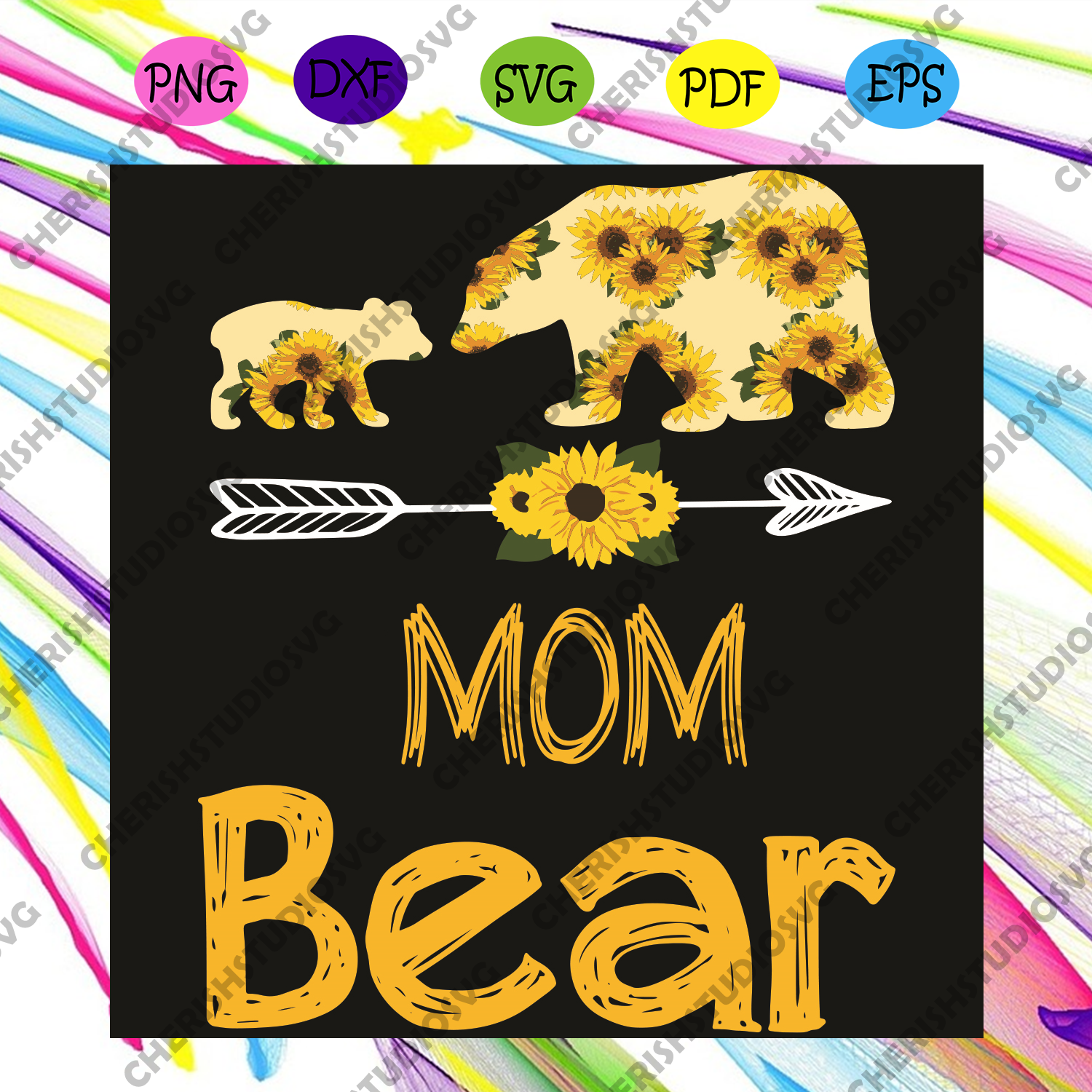 Download Mom Bear Svg Mothers Day Svg Bear Svg Bear Mom Svg Mom Svg Sunflo Cherishsvgstudio