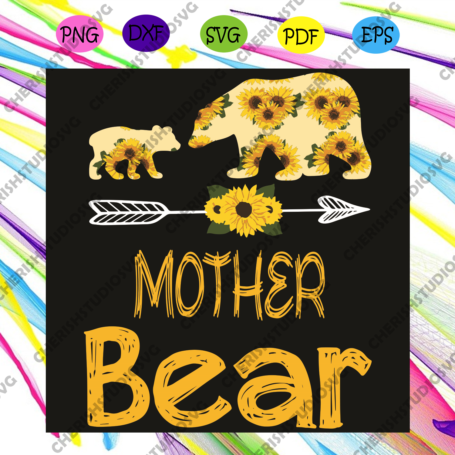 Download Mother Bear Svg Mothers Day Svg Bear Svg Bear Mom Svg Mom Svg Sun Cherishsvgstudio