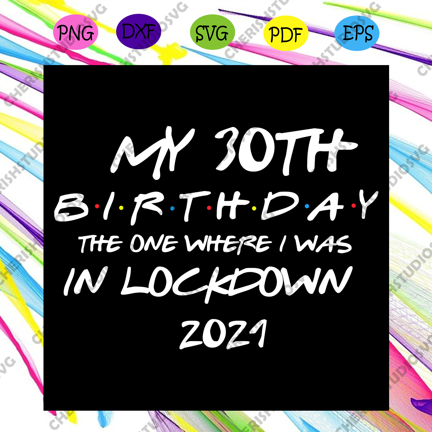 My 30th Birthday The One Where I Was In Lockdown 2021 Svg Birthday Sv Cherishsvgstudio