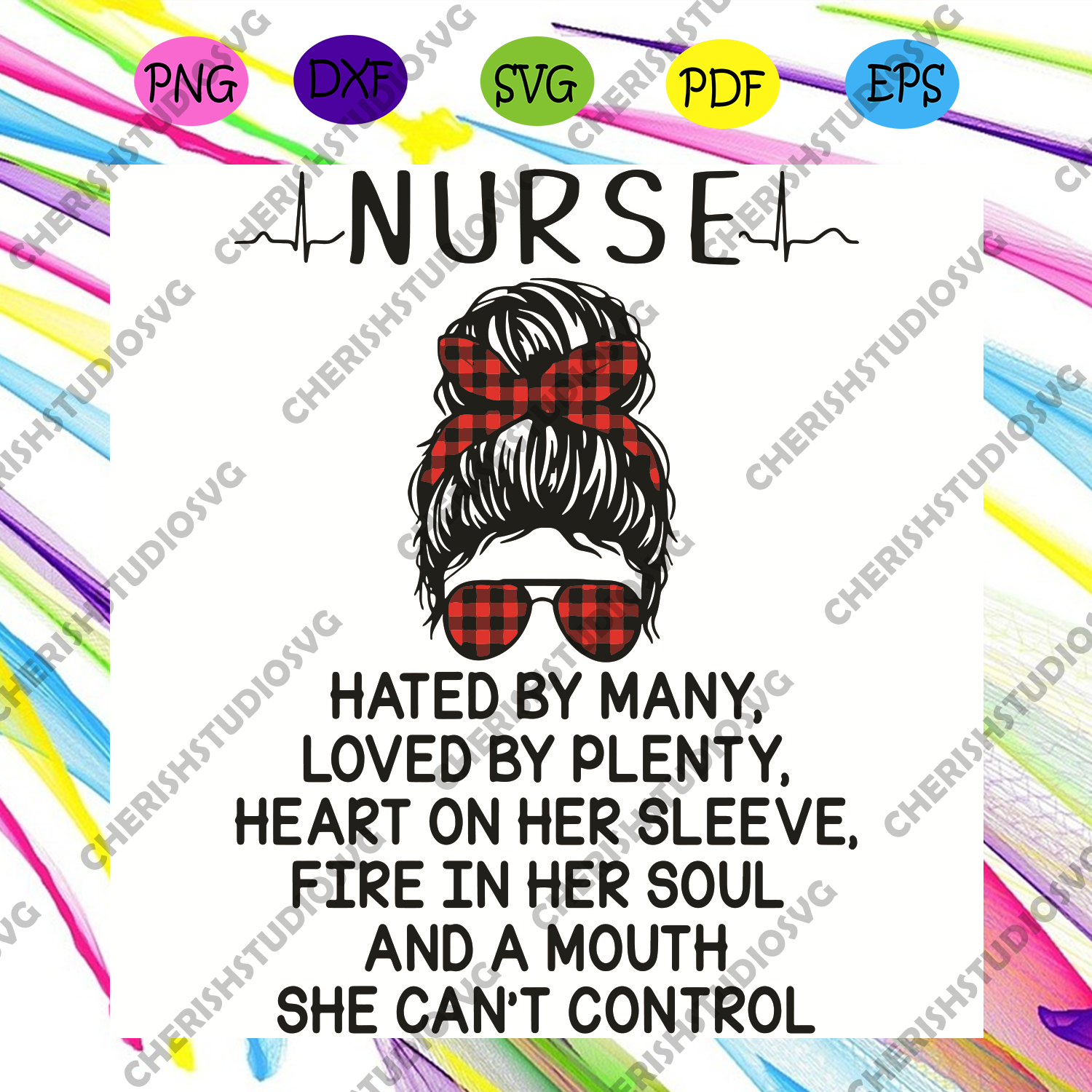 Nurse Messy Bun Girl Svg Nurse Svg Nurse Day 2021 Svg Messy Bun Gir Cherishsvgstudio