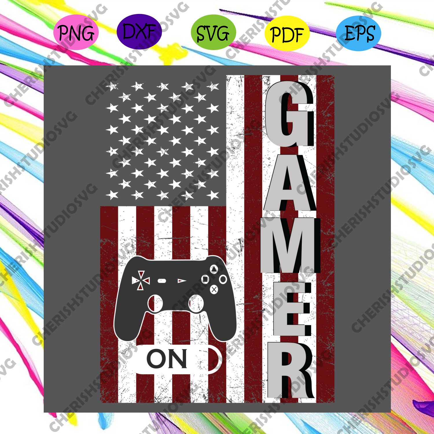 Download On Game Svg Trending Svg Game Svg American Flag Svg Game Vintage Cherishsvgstudio