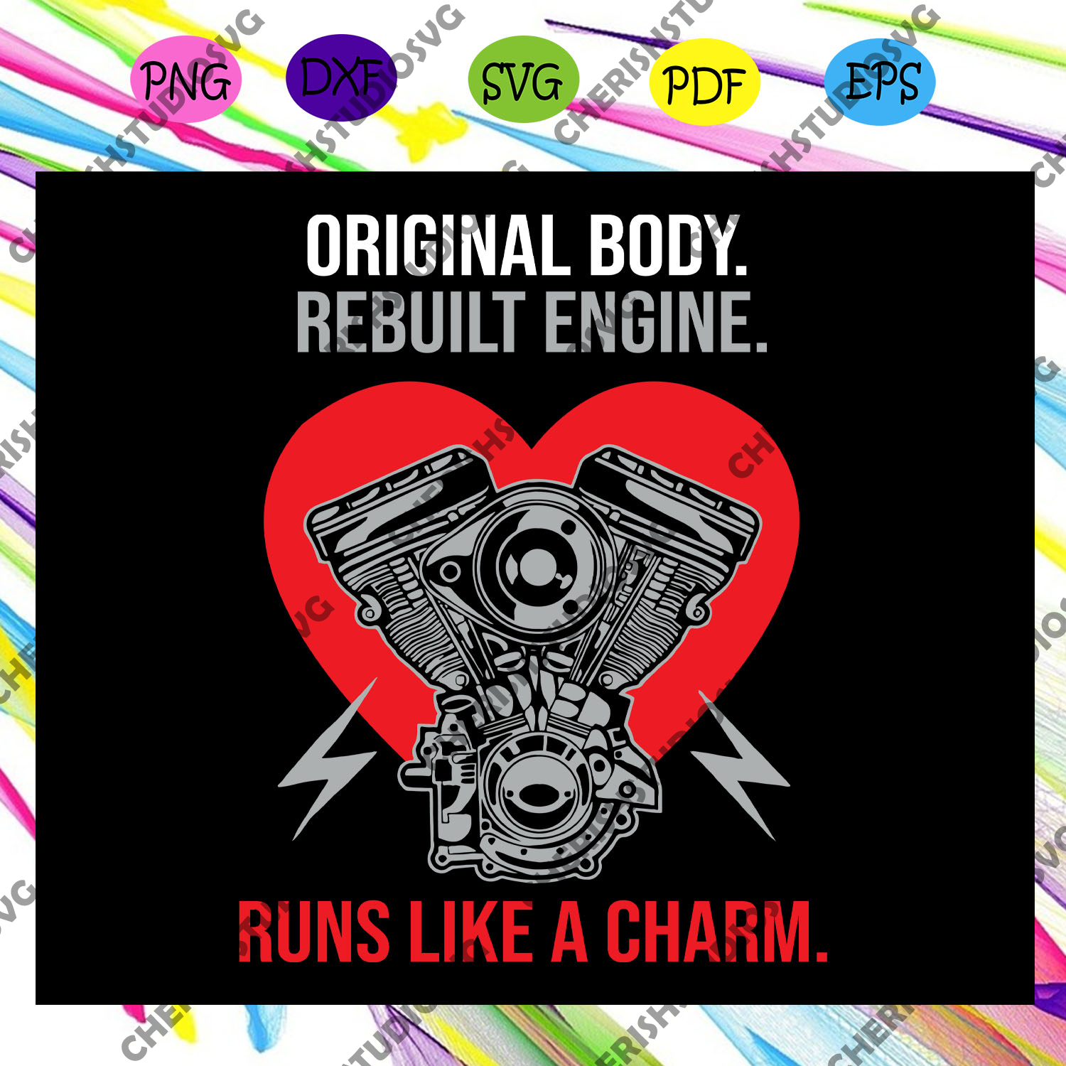 Download Original Body Rebuilt Engine Runs Like A Charm Open Heart Svg Open Cherishsvgstudio