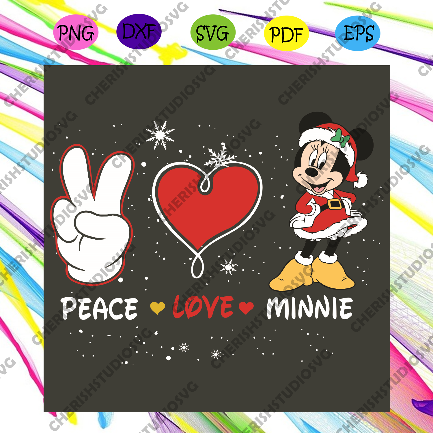 Download Peace Love Minnie Svg Christmas Svg Minnie Svg Peace Svg Love Svg Cherishsvgstudio