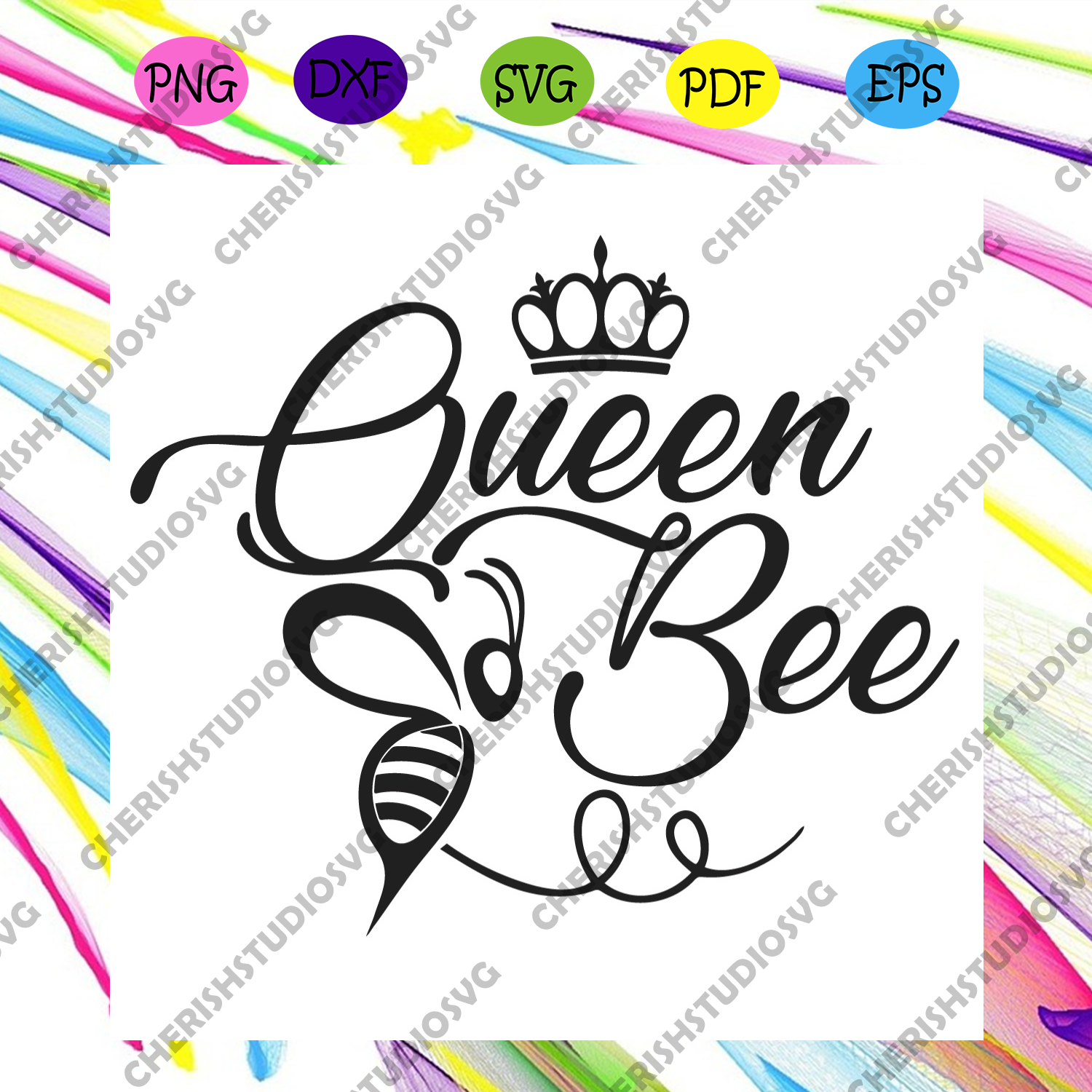 Queen Of Bee Svg Trending Svg Bee Queen Svg Bee Svg Queen Svg Que Cherishsvgstudio