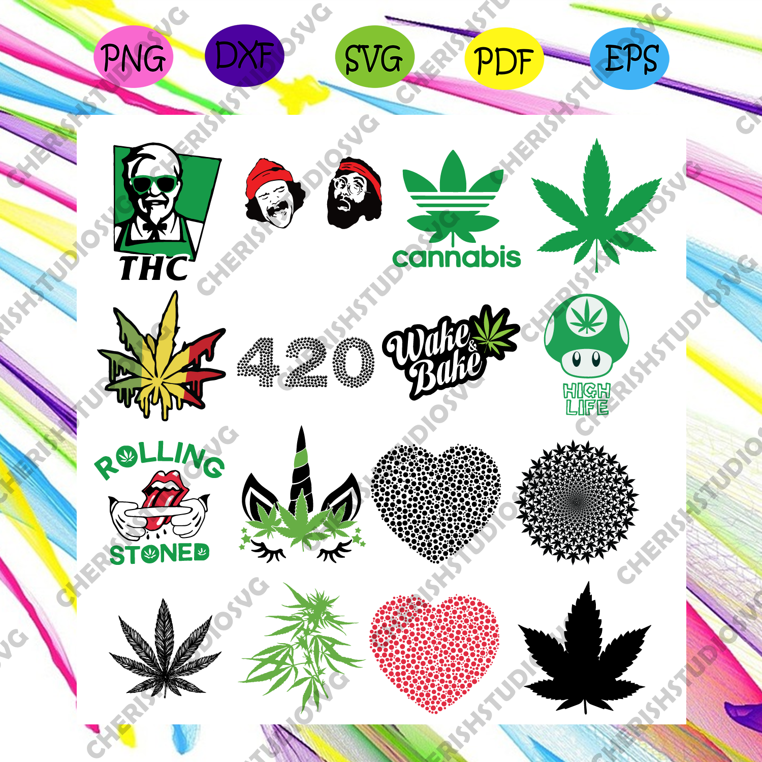 Marijuana Leaf Svg Bundle Trending Svg Cannabis Smoking Svg Cannabi Cherishsvgstudio