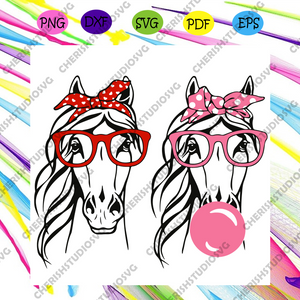 Free Free Horse With Glasses Svg