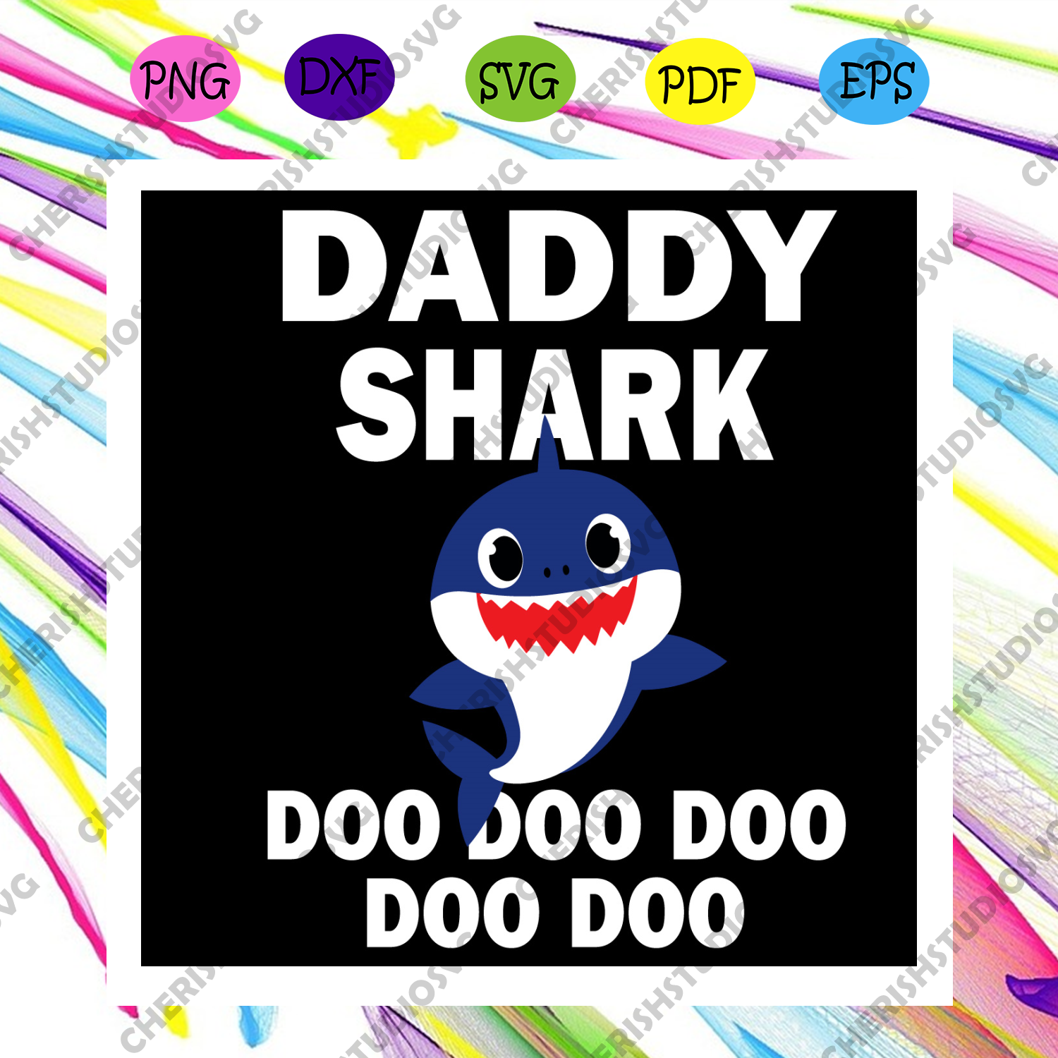 Daddy Shark Doo Doo Doo Svg Trending Svg Daddy Shark Svg Baby Shark Cherishsvgstudio