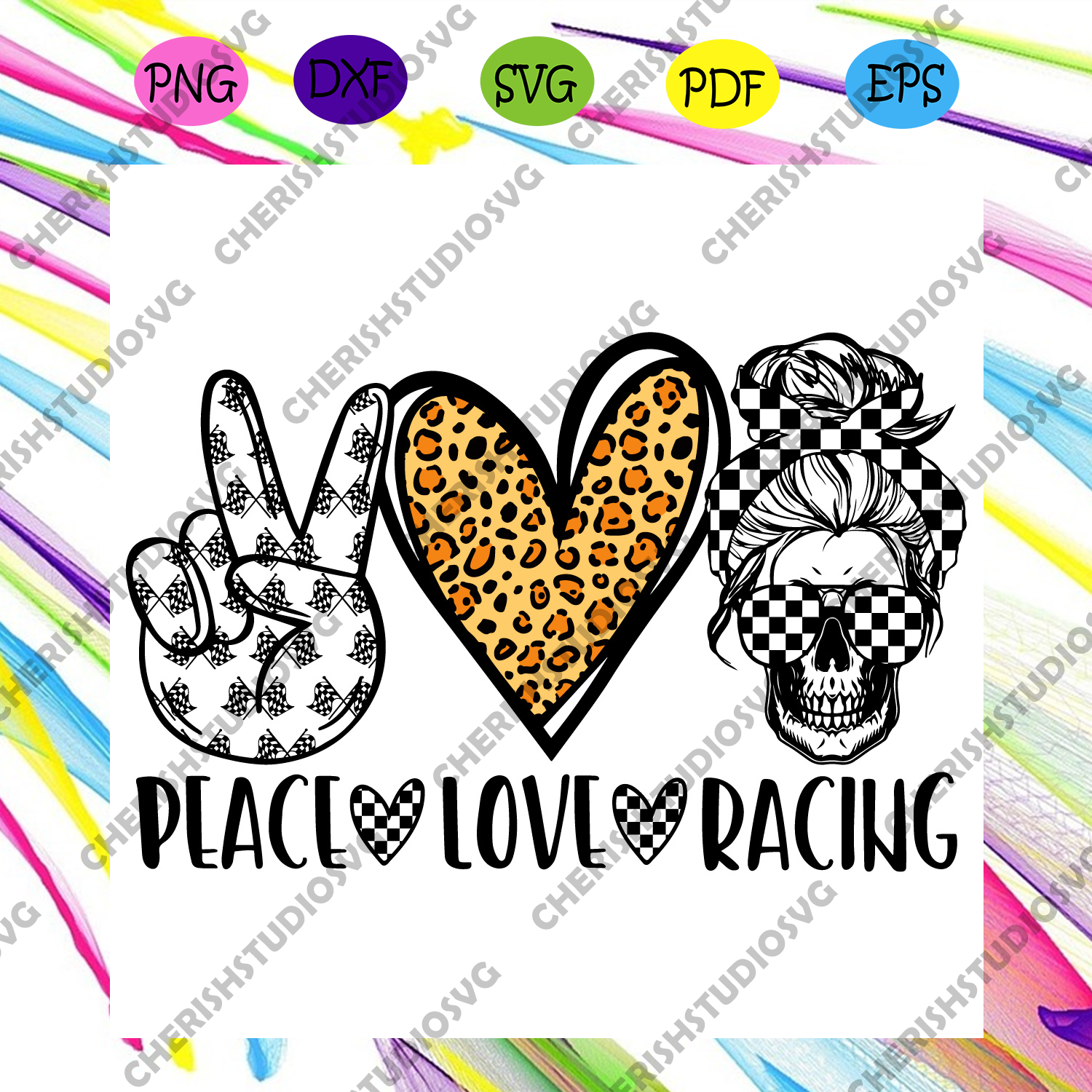 Free Free 177 Peace Love And Racing Svg SVG PNG EPS DXF File